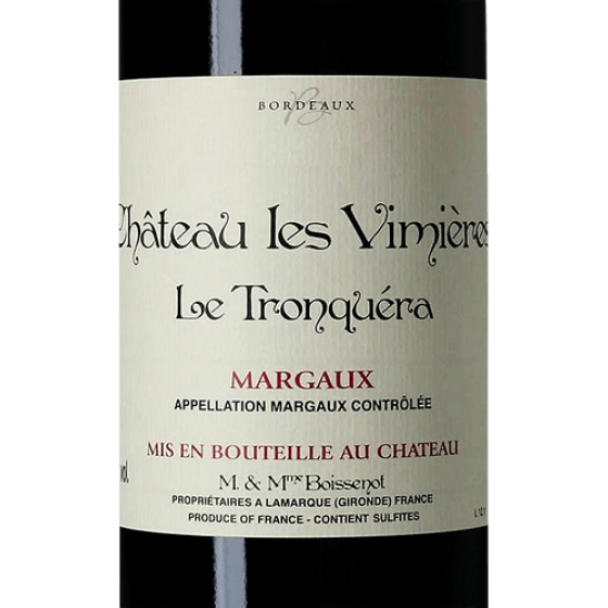 Château Les Vimieres Le Tronquéra Margaux | Vivino English